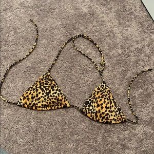 VS leopard bikini top NWOT